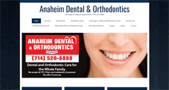 Desktop Screenshot of anaheimdentalortho.com